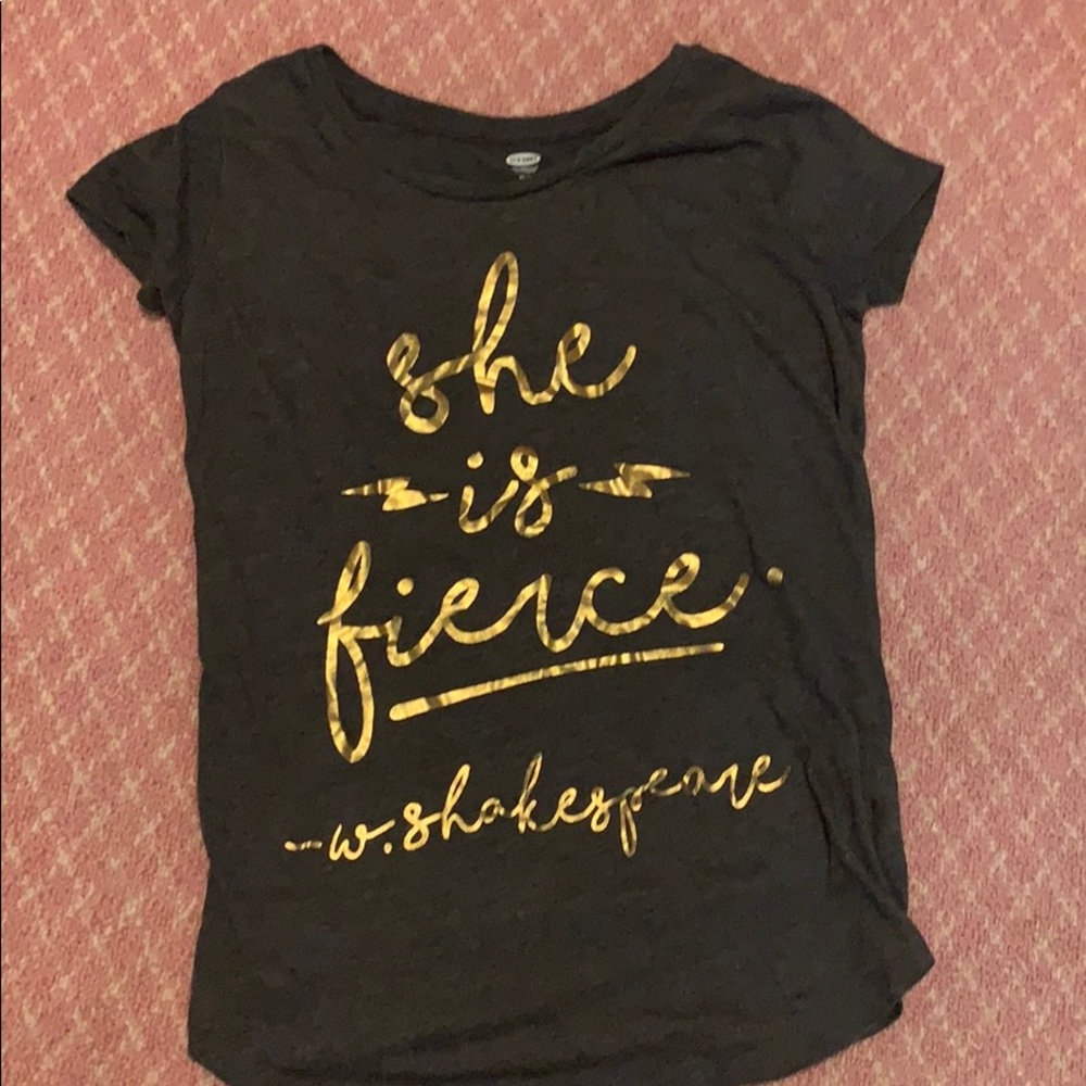 Grey and rose gold shirt